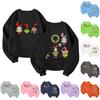 Children's Fashionable Lightweight Long-sleeved Round Neck Pullover With Pockets Printed Pullover