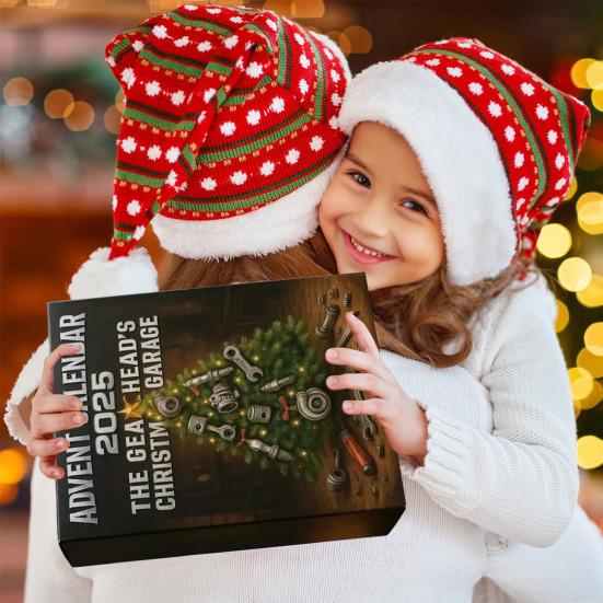 Gearhead Advent Calendar 2025 24-Day Christmas Countdown Box with Acrylic Miniature Car Parts Tools