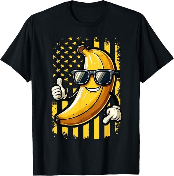 Graphic Bananas Proud Name Retro American Flag Bananas Lover T-Shirt