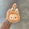 Cartoon Labubu Plush Keychain Kawaii Stuffed Doll Toys Backpack Pendant Decoration Accessories Car Keyring Birthday Gifts