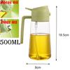 2-in-1 Sprayer Pourer Oil Empty Bottle Plastic Oil Container Dispenser Vaporizer for Kitchen Barbecue Camping Cooking Utensils