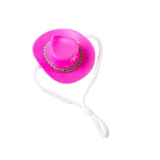 Small Animals Hats Hamster Mini Cowboy Hat Rhinestone Star Design Tiny Pet Hat Costume Accessories for Guinea Pig Rabbit