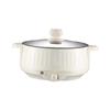 Electric Hot Pot Nonstick 3 Gear Dry Protection Multipurpose Ramen Cooker Electric Skillet for Porridge Noodles Ramen Eggs