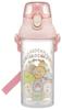 Skater Water Sumikkogurashi No Sanrio Plastic Clear Bottle for Made In Bottle, 480ml, "Mogura Oku" Design, Kids, Japan, PSB5TR-A