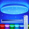 New Dimmable Modern RGB Ceiling Light with Smart Remote Control - Perfect Ambiance Decor Lamp for Bedroom and Living Room - 220V