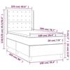 VidaXL Slat Bed Base with Mattress and LED, Upholstered Bed, Single Bed, Adult Bed for Interior Bedroom, 3139175