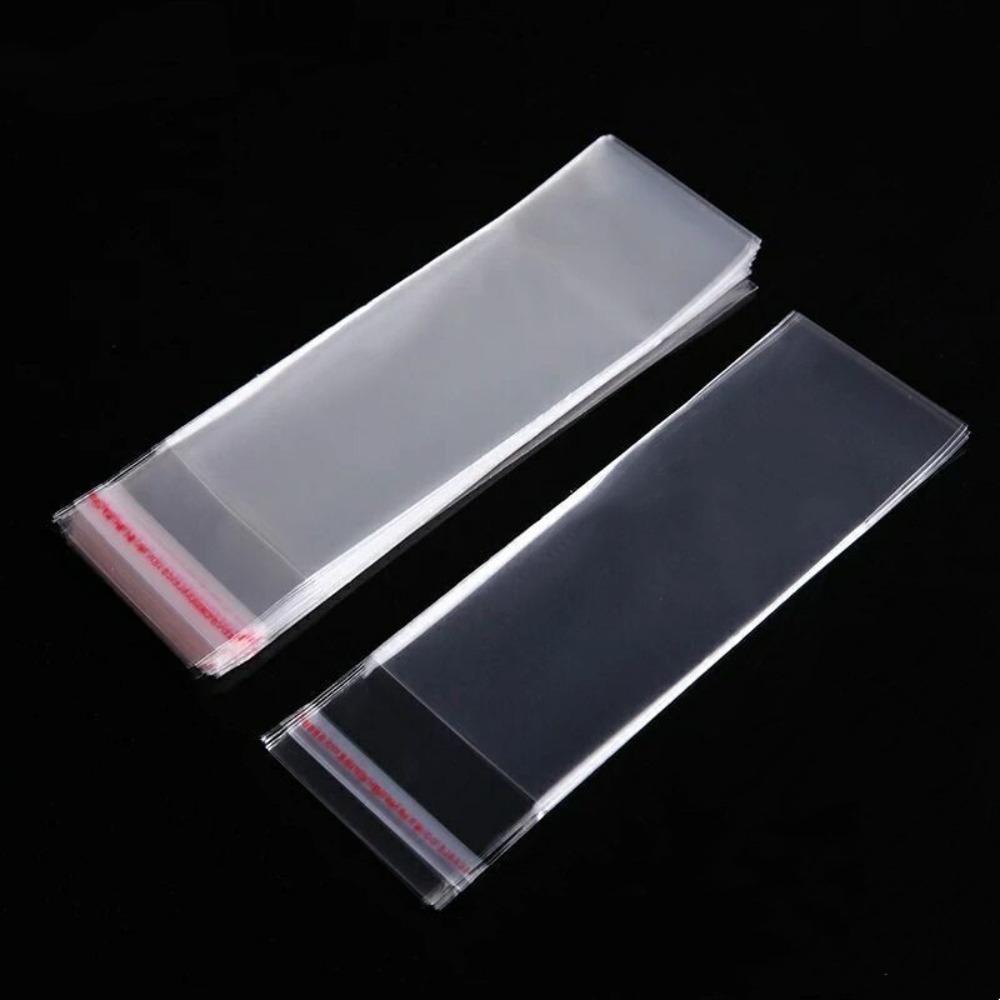 200pcs Transparent Self Adhesive Bag Resealable Long Sealed Pen Jewelry Candy