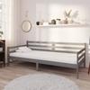 VidaXL Daybed with Mattress 90x200 Cm Grey Solid Pine Wood 3083596