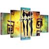 Five Piece Picture Canvas Print Africa Women Dancing