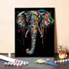 LS2101 Digital Oil Painting Watercolor Landscape Color Elephant Head DIY Painting Digital Kit Living Room Decoration Painting Christmas Gift