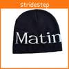 Matin Streetwear Letter Knitted Beanie Warmth Ear Protection Cold Seasons Cap