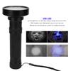 100LED UV Flashlight Fluorescent Detection Lamp for Cosmetic Mask Banknote Verification(black)