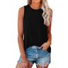 Ladies Casual Loose Sexy Sleeveless Round Neck Shirt Elastic Vest