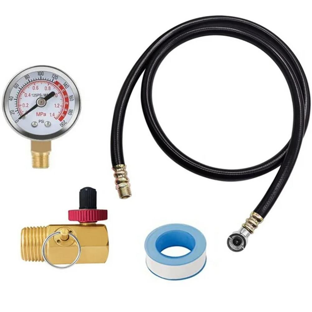 1 Set Air Tank Repair Kit Safety Valve 0-200 PSI Pressure Gauge Carry For Portable Tank Assembl M3Z7