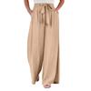 Women Palazzo Pants Summer Boho Wide Casual Long Pant Trousers With Pockets