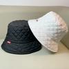 Ultra Light Down Cotton Ringer Rhombus Grid Fisherman Hat Fishing Cap Show Small Face