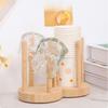 Round Disposable Cup Storage Holder 1/2 Grids Water Cup Organizer Wood Paper Cup Dispenser Kitchen