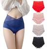 High-waist Lace Women Panties Pure Cotton Crotch Panty Briefs Front and Back Leak-proof Underwear Women‘s Underpants