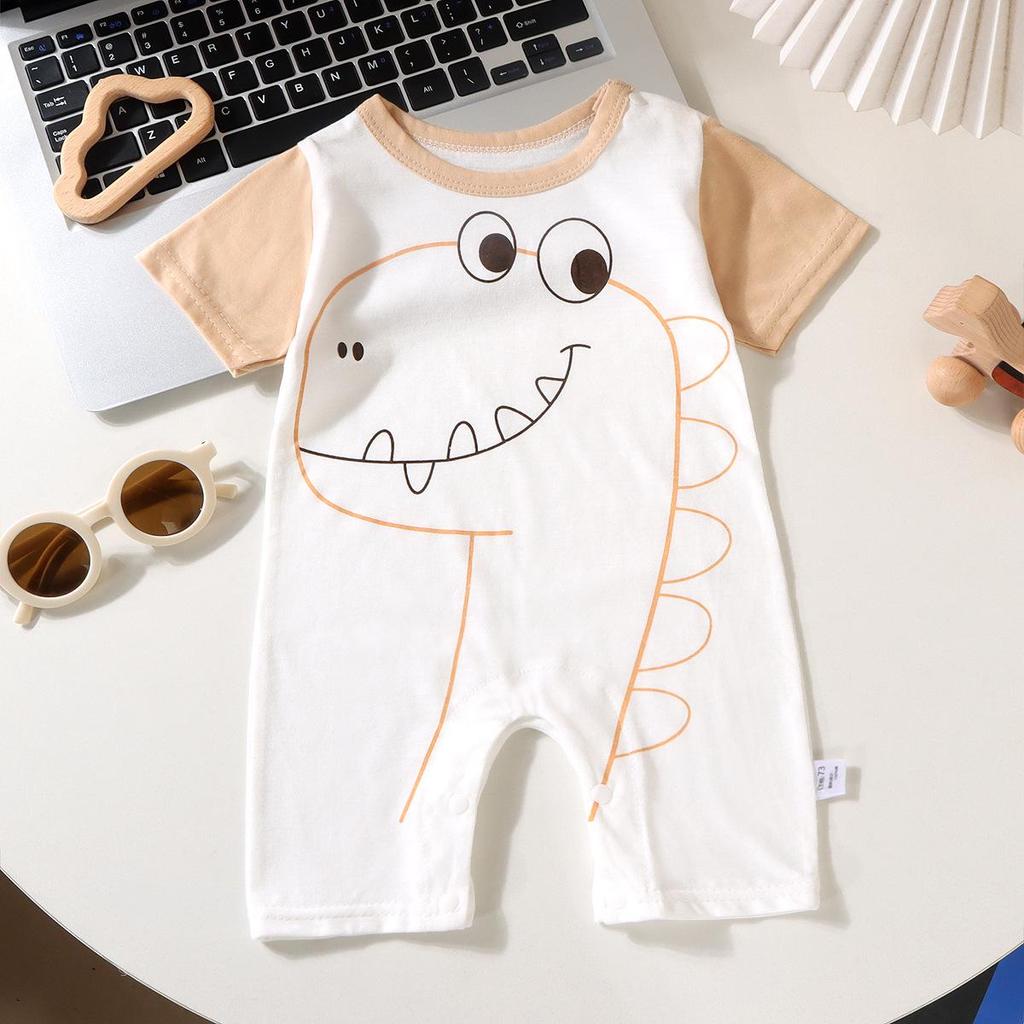 Summer Pure Cotton Baby Romper - Short Sleeve Infant Jumpsuit Onesie