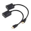 2Pcs HDMI-compatible To 3D 1080P RJ45 Cat5e/6 LAN Ethernet Balun Extender Repeater Adapter