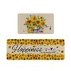 Sunflower Spring Floral Kitchen Mat & Doormat Set - Two Pieces