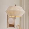 Minimalism Creative Chandelier Bedroom Living Room Decor Modern Simple LED Pendant Light Cotton Thread Wood Geometric Lamps