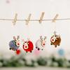 Cute Felt Wooden Elk Xmas Tree Decorations Hanging Pendant Deer Craft Ornament Christmas Decor for Home New Year 2021 Kids Gift