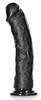 Curved Strong Dildo 23 X 5.5cm Black - Real Rock Ultra Skin - Black Dildos