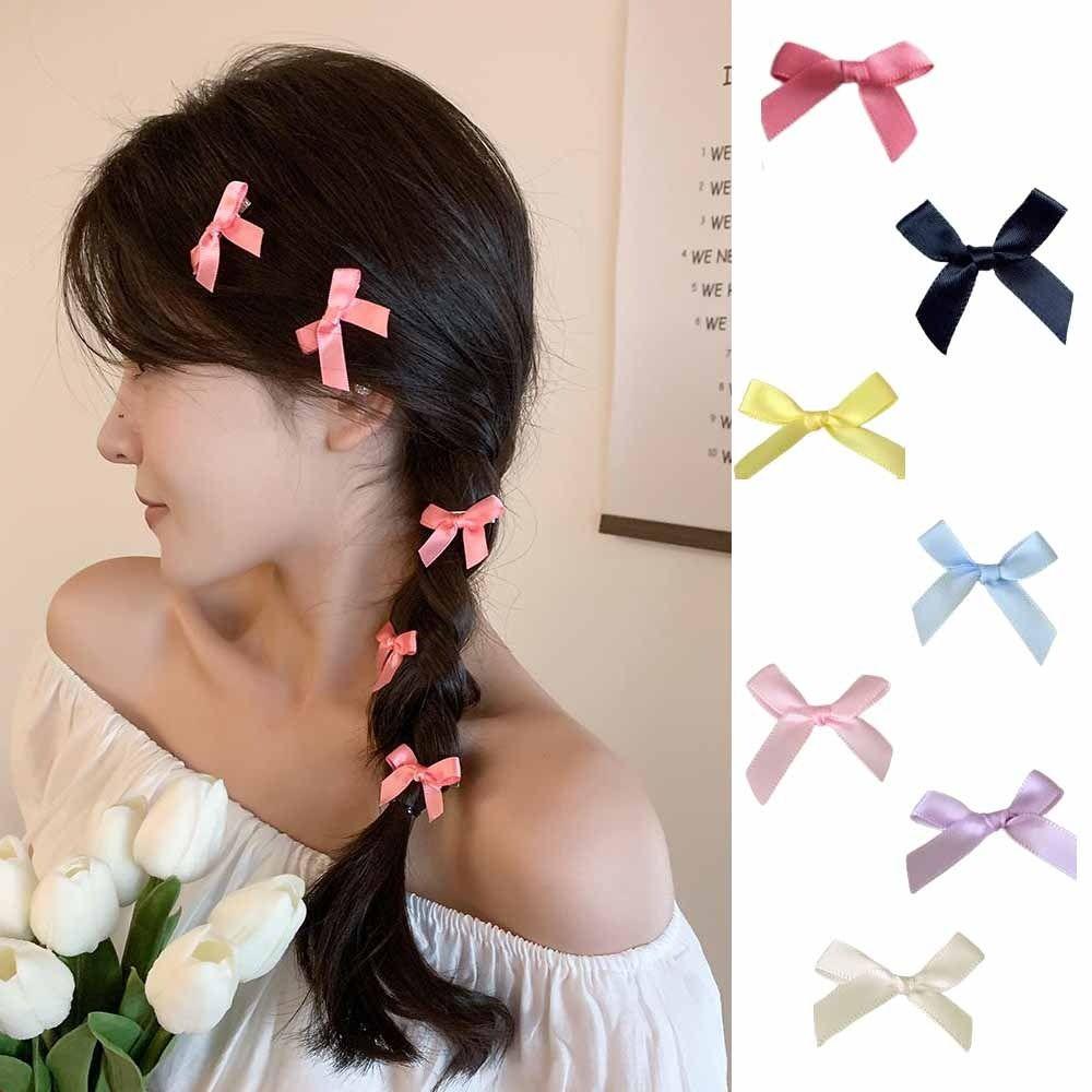 1PC Sweet Bowknot Hair Clips Ribbon Multicolor Barrette Ballet Bow Hairpin Girls
