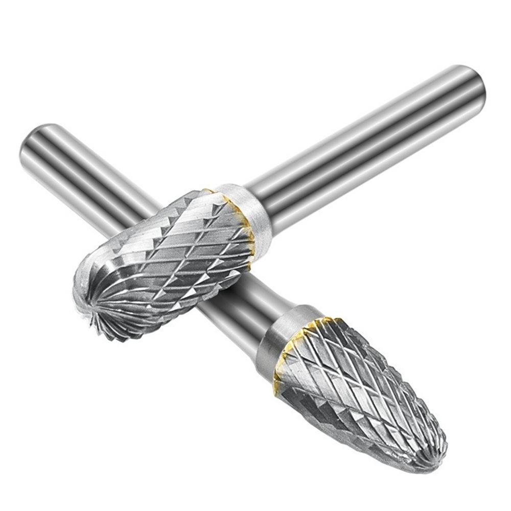 8x Double Cut Tungsten Carbide Burrs Rotary Burr Set 1/4" Shank Die Grinder Bit