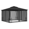 VidaXL Gazebo with Mosquito Net 300x300x265 Cm Anthracite