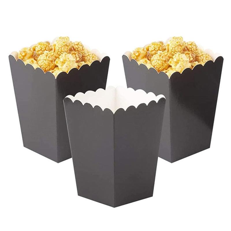 10Pcs/Set Disposable Pure Mini Paper Popcorn Box Snack Candy Box Gift For Wedding Birthday Party Treat Supplies