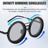 Men Round Polarized Sunglasses with Advanced ND Filter Tech Infinity Dimming for Comfort Multifunctional Glasses for Outdoor Adventures Everyday Use