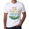 Men’s Vintage Tee Shirt Graphic T Shirt Mountain Explorer Tennessee White