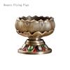 Light Luxury Retro Metal Lotus Butter Lamp Holder for Home Use Buddha Candle Table Lamp Holder Long Light Lamp Feng Shui 2PCS