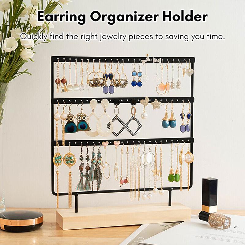 1PC Iron Earring Rack with 72 Holes and Multi-layer Earring Jewelry Display Rack