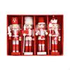 4 Pieces Nutcracker Puppet Statues Christmas Decorations Home Furnishing Housewarming Gift Xmas