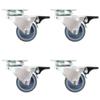 VidaXL Double Swivel Casters with Double Brake 4 Pcs 50 Mm