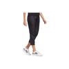 Adidas Solid Logo Micro Mark Cropped Sports Pants Women Bottoms Black HE9958