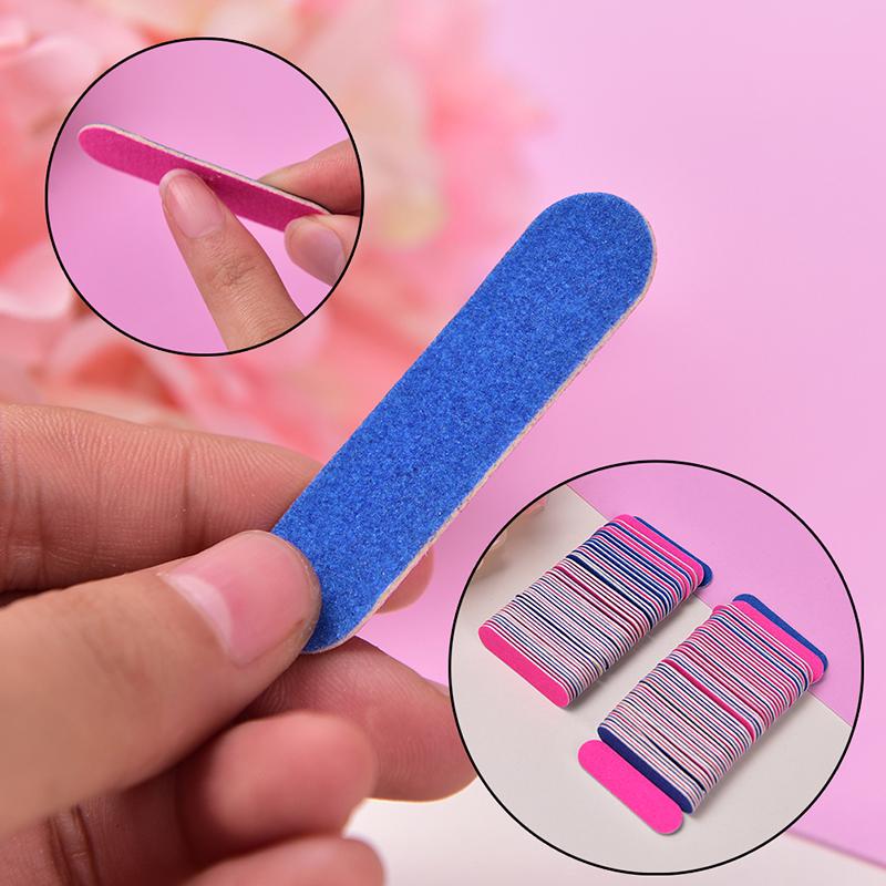 100Pcs Mini Nail Files Nail Disposable Cuticle Remover Buffers Nail Art Tools