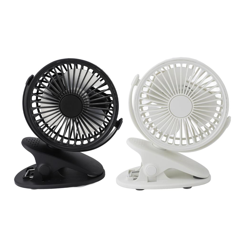 Clip On Fan 360 Degree Rotatable 3 Gears Quiet USB Charging Portable Small Desk Fan for Office Campi