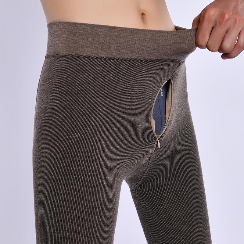 Qinghe 2022 Men's Warm Pants with Zipper: Stylish, Sexy, and Functional.