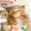 3Pcs Pet Dog Silicone Pacifier Rotatable Detachable Portable Pet Calming Chew Toy Small Soft Dog Cat Teething Toy Animal Accessories
