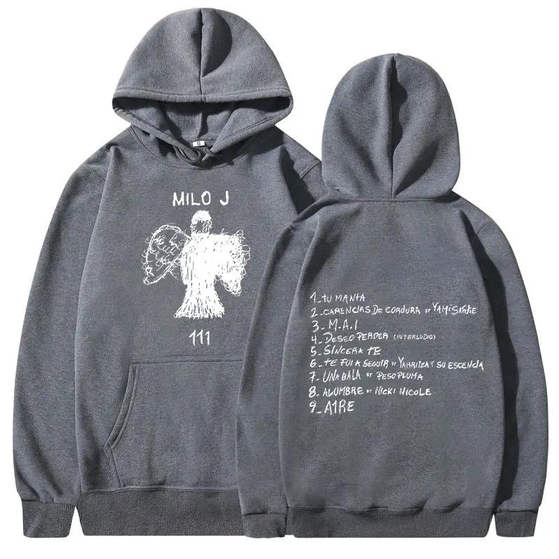 Milo J Hoodie Album Merch Hoodie Sportswear Men's and Women's Fashion Hip Hop Retro Long Sleeve Hoodie Street