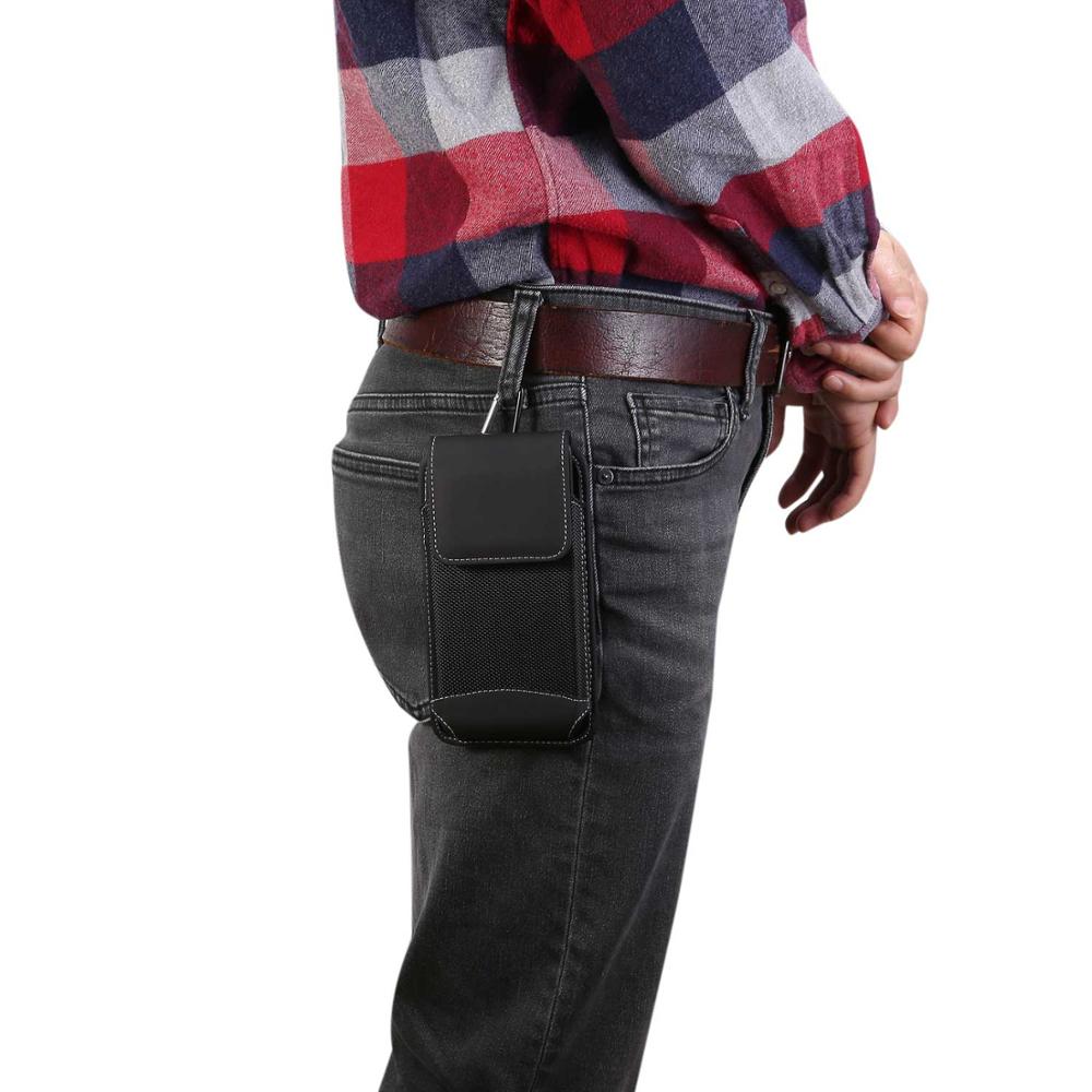 Universal 4.7-7.2 Inch Mobile Phone Pouch Holster for Iphone Samsung Xiaomi Huawei Belt Clip Oxford Leather Case Waist Bag