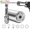 1PC Universal Socket Wrench Head Set Sleeve Gadget 7-19mm Power Drill Adapter Spanner Key Nut Magic Grip Multi Hand Tools Multitool