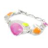 [I5862] - Designer Bracelet 'Coloring' Pink Orange Green