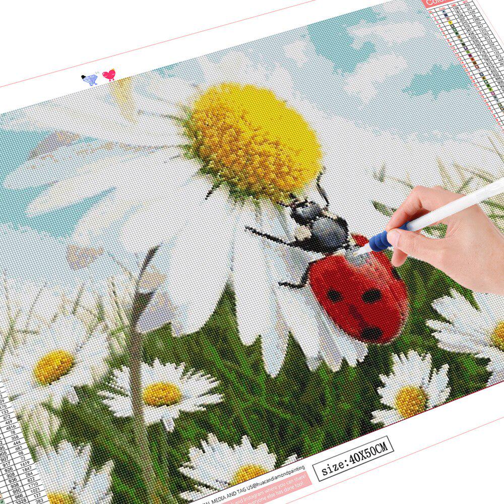 Diamond Embroidery Flower Diamond Painting DaisyDiamond Mosaic Full Display Rhinestone Picture