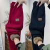 Women Autumn Winter Warm Thick Fleece Pants Fashion Thermal Plush Pants Casual Sports Sweatpants Elastic Waist Trousers