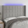 VidaXL LED Headboard Bedroom Furniture Double Bed Accessory Head of Bed Frame Interior Light Grey 3124046